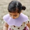 Babero infantil con forma de pétalo de Benzdeer, redondo, morado claro