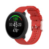 Para correa de reloj de silicona con textura de punto polar POLAR, tamaño: tamaño libre (rojo)
