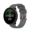 Para correa de reloj de silicona con textura de punto polar POLAR, tamaño: tamaño libre (gris)