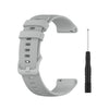 Para Garmin Forerunner 745 Banda de reloj de liberación rápida de cuadrícula pequeña con destornillador, tamaño: tamaño libre 22 mm (gris)