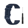 Para Garmin Forerunner 745 Banda de reloj de liberación rápida de cuadrícula pequeña con destornillador, tamaño: tamaño libre de 22 mm (azul marino)