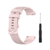 Para Garmin Forerunner 745 Banda de reloj de liberación rápida de cuadrícula pequeña con destornillador, tamaño: tamaño libre de 22 mm (rosa de rosa)