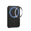 Tarjetero MagSafe Denior V22 de piel con textura de becerro (negro)