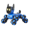 JJR/C Q200 Perro robot pequeño de ocho ruedas multifunción con control remoto (azul)