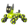 JJR/C Q200 - Perro robot pequeño de ocho ruedas multifunción con control remoto (verde)