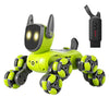 JJR/C Q200 - Perro robot pequeño de ocho ruedas multifunción con control remoto y reloj RC (verde)
