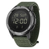 Reloj deportivo NORTH EDGE TERRAX para exteriores, luminoso, resistente al agua, multifuncional, con correa de nailon para hombre (verde)