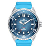 Reloj de cuarzo solar luminoso para hombre NORTH EDGE TRITON para buceo al aire libre (correa de caucho azul)