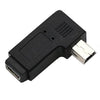 Adaptador de extensión mini USB macho a mini USB hembra de 90 grados en ángulo izquierdo