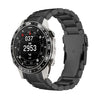 Correa de reloj de liberación rápida de aleación de titanio con hebilla de seguridad curvada para Garmin de 22 mm (negra)
