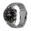 Correa de reloj de aleación de titanio con hebilla de seguridad curva de 22 mm y liberación rápida (gris)