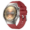 Correa de silicona para Huawei Watch GT 6 Pro, color rojo, con hebilla de acero plateado
