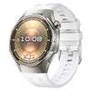Correa de silicona para Huawei Watch GT 6 Pro con hebilla de acero plateado y color sólido (blanca)