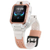 Correa de silicona bicolor con hebilla de doble fila para Imoo Watch Phone Z6/Z6A/Z6 Pro (rosa)