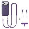 Correa ajustable para teléfono móvil cruzada con doble hebilla XDcase (morado oscuro)