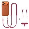 Correa ajustable para teléfono móvil cruzada con doble hebilla XDcase (Rojo vino)