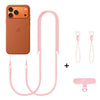 XDcase Correa ajustable para teléfono móvil cruzada con doble hebilla (Rosa claro)