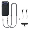 Correa ajustable para teléfono móvil cruzada con doble hebilla XDcase (Gris oscuro)