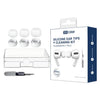 Tapones de silicona para los oídos con orificios de alivio de presión para AirPods Pro 2/1 XDCASE (3 pares, talla L/M/S, blanco)