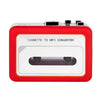 Convertidor de casete a MP3 302, reproductor de cintas, altavoces duales portátiles (rojo)
