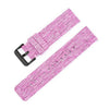 Correa de reloj de lona tejida de nailon con hebilla de acero inoxidable de 12 mm (rosa, rojo y negro)