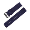 Correa de reloj de lona tejida de nailon con hebilla de acero inoxidable de 12 mm (azul oscuro y negro)