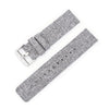 Correa de reloj de lona tejida de nailon con hebilla de acero inoxidable de 14 mm (gris claro y plateado)