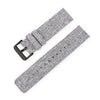 Correa de reloj de lona tejida de nailon con hebilla de acero inoxidable de 16 mm (gris claro y negro)