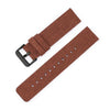 Correa de reloj de lona tejida de nailon con hebilla de acero inoxidable de 16 mm (marrón y negro)