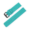Correa de reloj de lona tejida de nailon con hebilla de acero inoxidable de 20 mm (verde y negro)