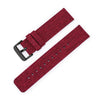 Correa de reloj de lona tejida de nailon con hebilla de acero inoxidable de 20 mm (rojo y negro)