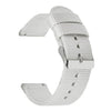 Correa de reloj de lona de nailon de color liso con hebilla de acero inoxidable de 18 mm (blanca)