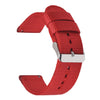 Correa de reloj de lona de nailon de color sólido con hebilla de acero inoxidable de 24 mm (roja)