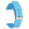 Correa de reloj de silicona resistente al agua, de 19 mm, con hebilla plateada y acero inoxidable (azul claro)