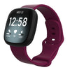 Para Fitbit Versa 4 / Versa 3 / Sense 2 / Sense Silicone Watch Band, tamaño: L (rojo vino)