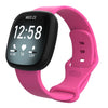 Para Fitbit Versa 4 / Versa 3 / Sense 2 / Sense Silicone Watch Band, tamaño: L (Rose Red)