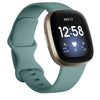 Para Fitbit Versa 4 / Versa 3 / Sense 2 / Sense correa de reloj de silicona, tamaño: L (verde aguja de pino)