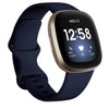 Para Fitbit Versa 4 / Versa 3 / Sense 2 / Sense Silicone Watch Band, tamaño: L (azul medianoche)