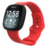 Para Fitbit Versa 4 / Versa 3 / Sense 2 / Sense Silicone Watch Band, tamaño: L (rojo)