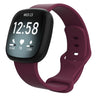 Para Fitbit Versa 4 / Versa 3 / Sense 2 / Sense Silicone Watch Band, tamaño: L (púrpura rojo)