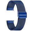 Correa de reloj de acero inoxidable con hebilla milanesa de 8 mm (azul oscuro)