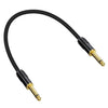 Cable de audio mono macho a macho de 6,35 mm para mezclador, longitud: 0,5 m (negro)
