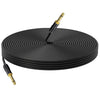 Cable de audio mono macho a macho de 6,35 mm para mezclador, longitud: 15 m (negro)