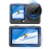 Para DJI Osmo Action 6 STARTRC Protector de lente 3 en 1, películas de vidrio templado para pantalla delantera y trasera (2 juegos)