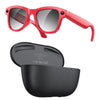Gafas inteligentes M02 Ultra con cámara de 8 MP, lentes fotocromáticas y estuche de carga negro (rojo)