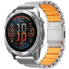 Correa de reloj Garmin de 26 mm con hebilla magnética Norman, integrada, de aleación de titanio con una sola cuenta (naranja titanio).