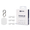 Para AirPods 4 XDcase 3 pares de almohadillas de silicona con estuche y mosquetón (blanco)