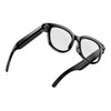 Gafas inteligentes M89 de 2 MP con IA, llamadas por Bluetooth y asistente de voz inteligente (lentes transparentes y marco negro).