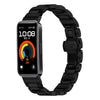 Correa de acero inoxidable con hebilla de mariposa fina para Huawei Band 10/9/8 (negra)
