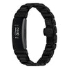 Correa de acero inoxidable con hebilla de mariposa fina para Fitbit Inspire 3 (negra)